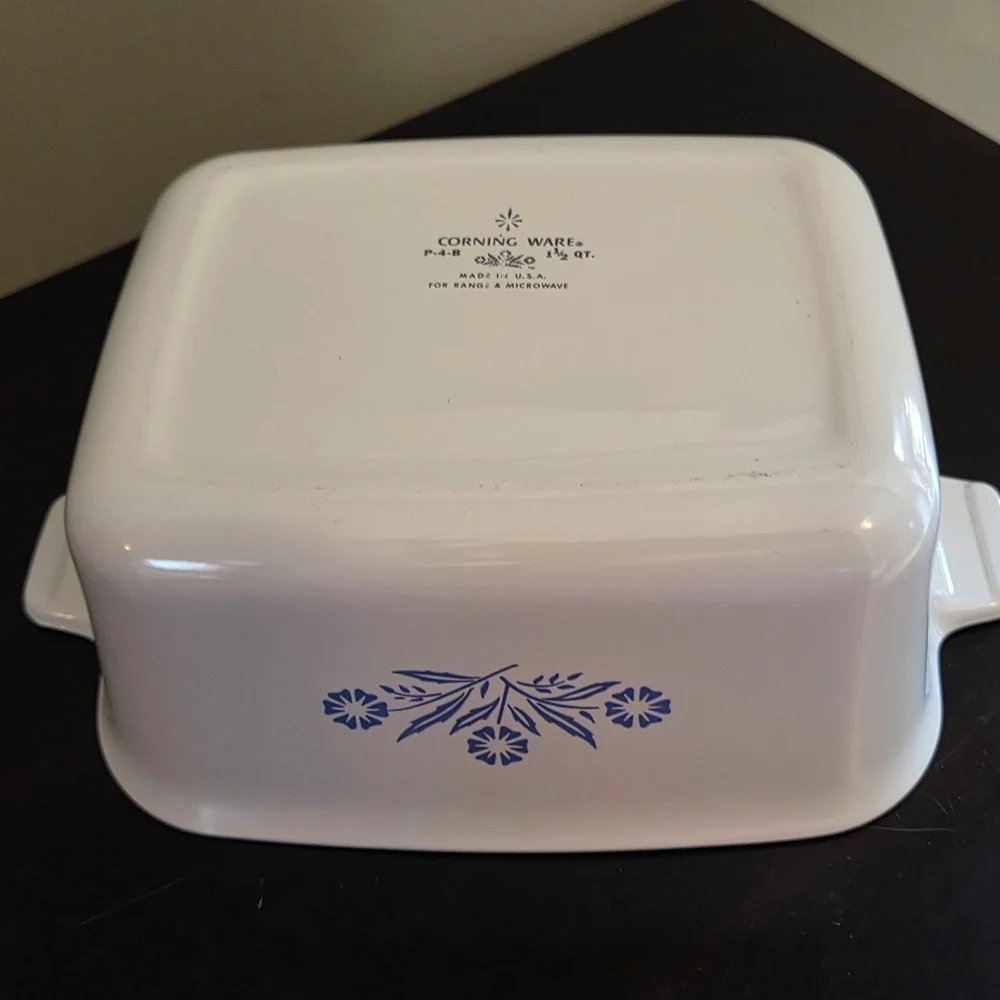 Corningware Cornflower Blue Meat Rectangle Loaf Pan Casserole Dish P-4-B USA